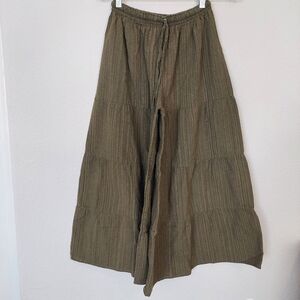 Made In Thailand Cotton Wide Leg Stripe Boho Hippie‎ Pants
